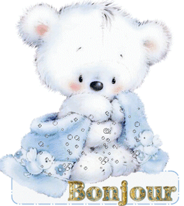 Gif bonjour ourson blanc